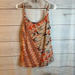 INC Orange Sleeveless Blouse Size Medium